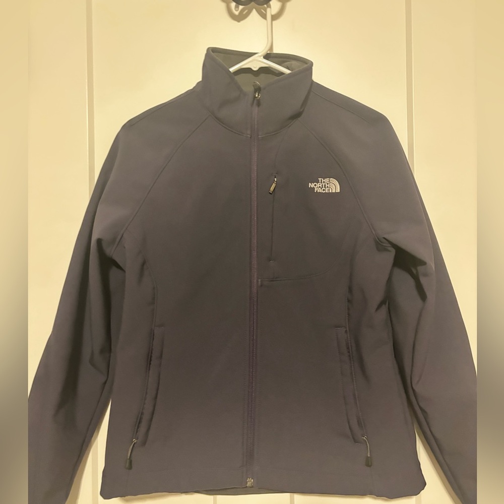 The North Face Apex Bionic Jacket Womens M dark Purple Full‎ Zip Waterproof AMVX